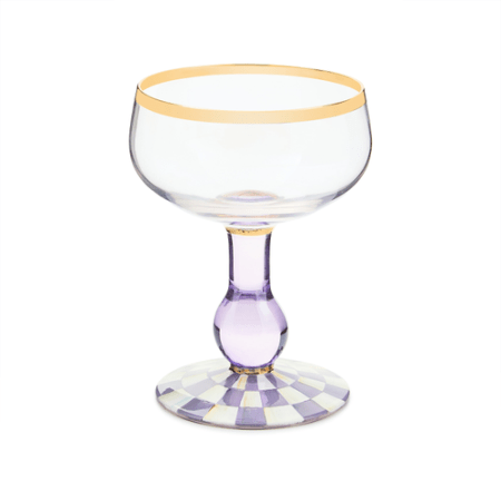 violet check coupe glass 24 violet check coupe glass 24