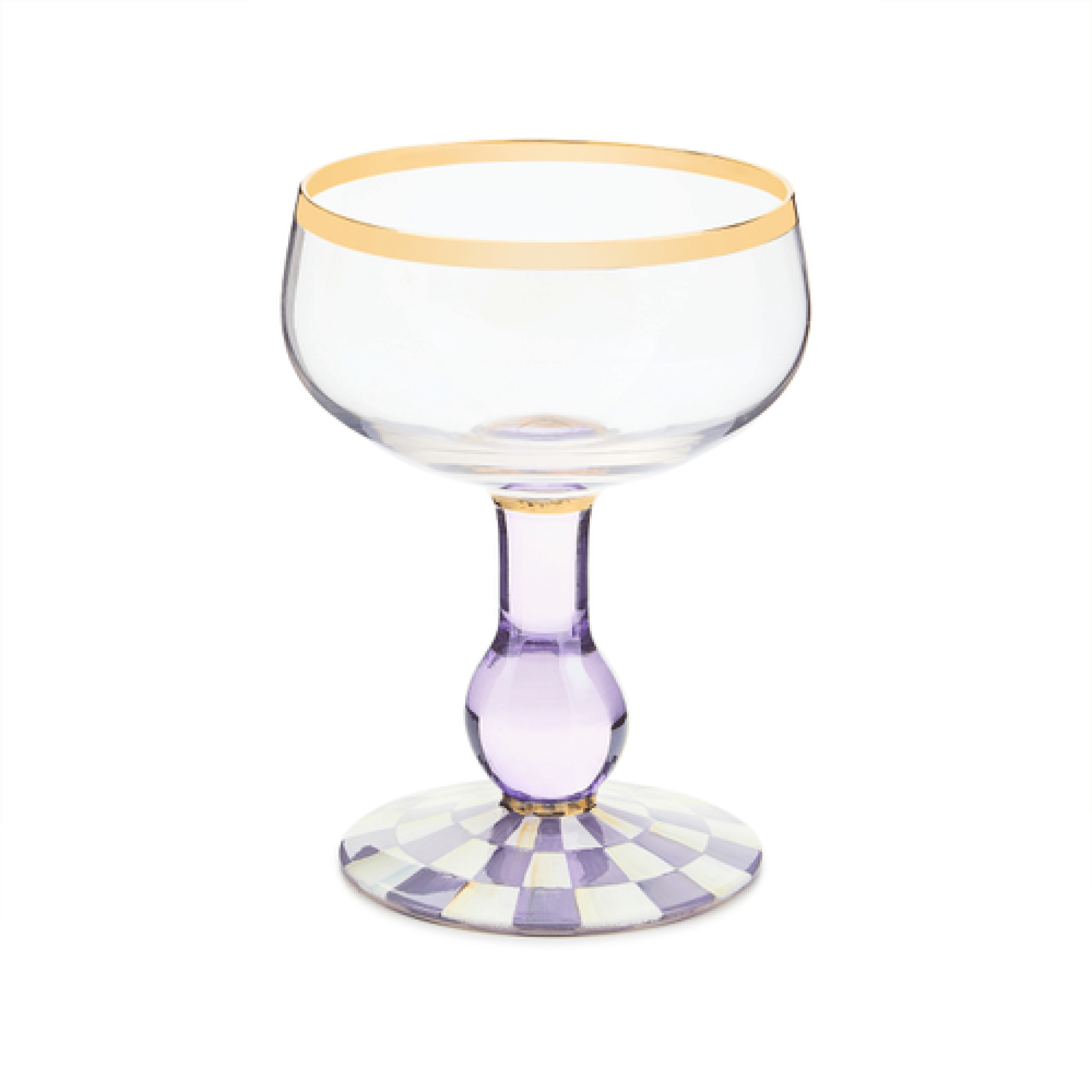 violet check coupe glass 24 violet check coupe glass 24
