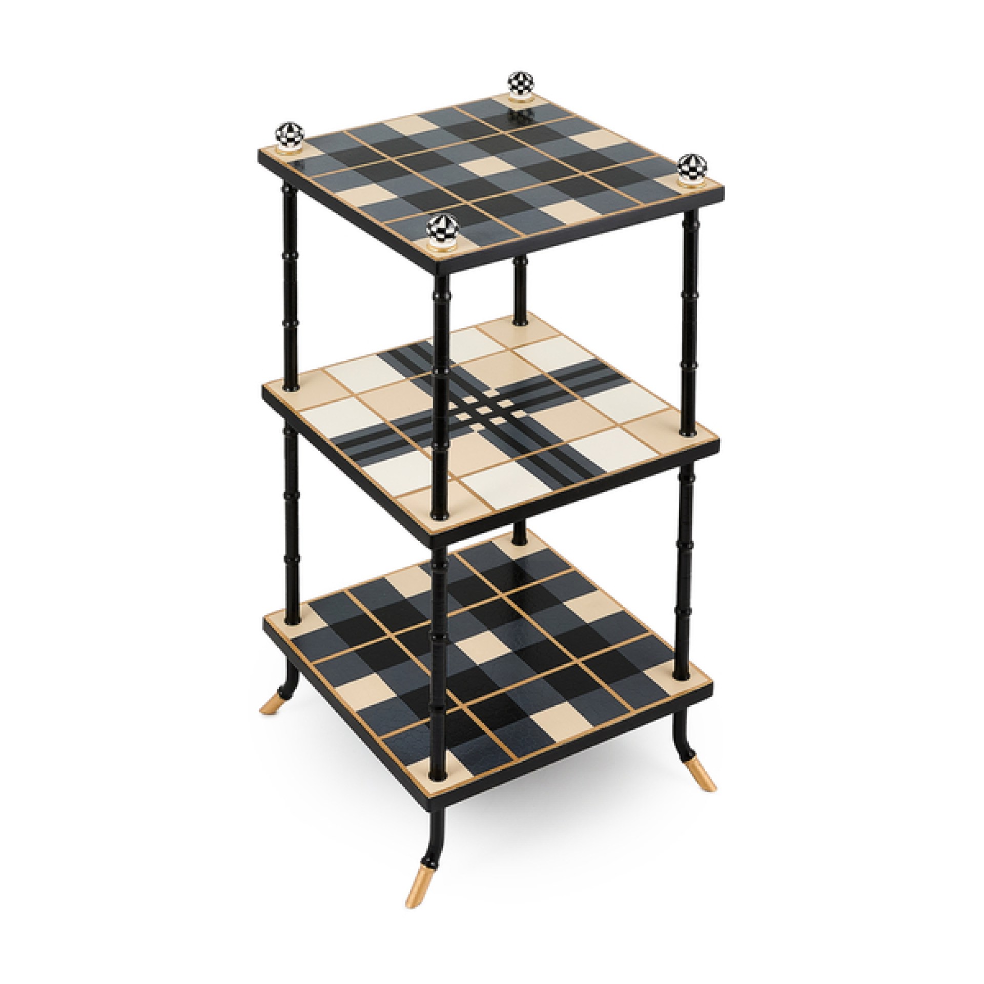 mad for plaid 3-tier table 3 mad for plaid 3-tier table 3