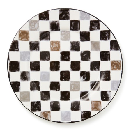 black check round platter 71 black check round platter 71