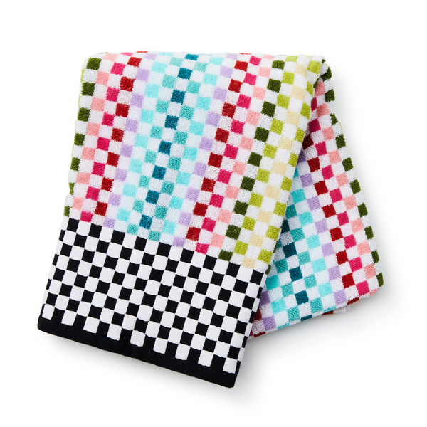 rainbow micro check bath towel 165 rainbow micro check bath towel 165