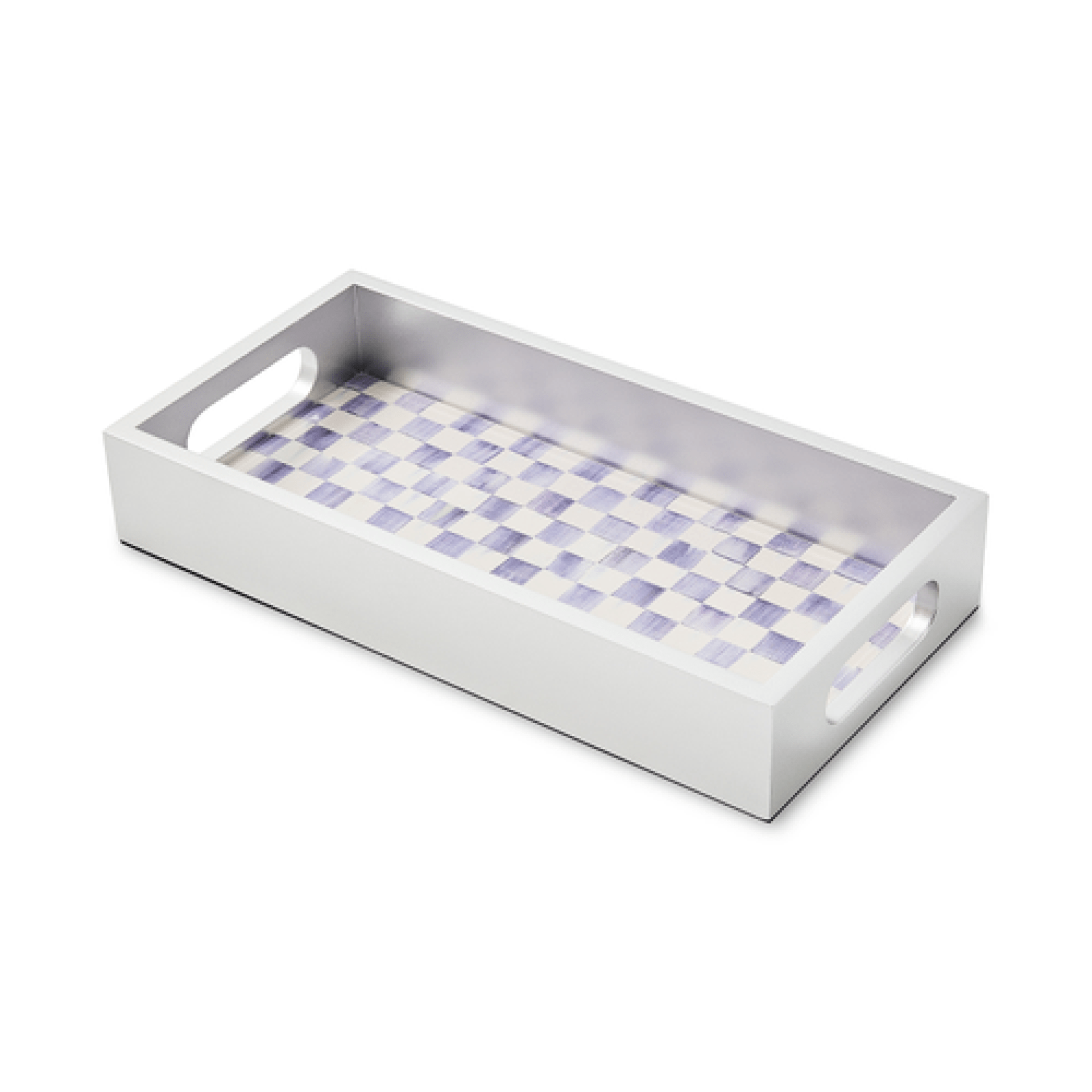 violet check glass vanity tray 30 violet check glass vanity tray 30