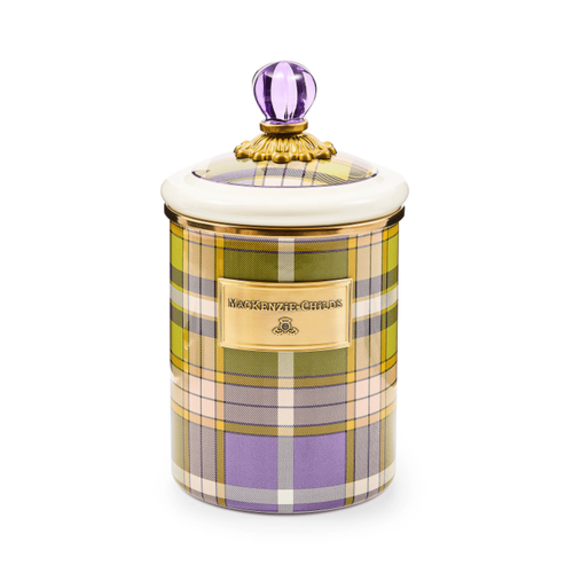 tartan violet medium canister 84 tartan violet medium canister 84
