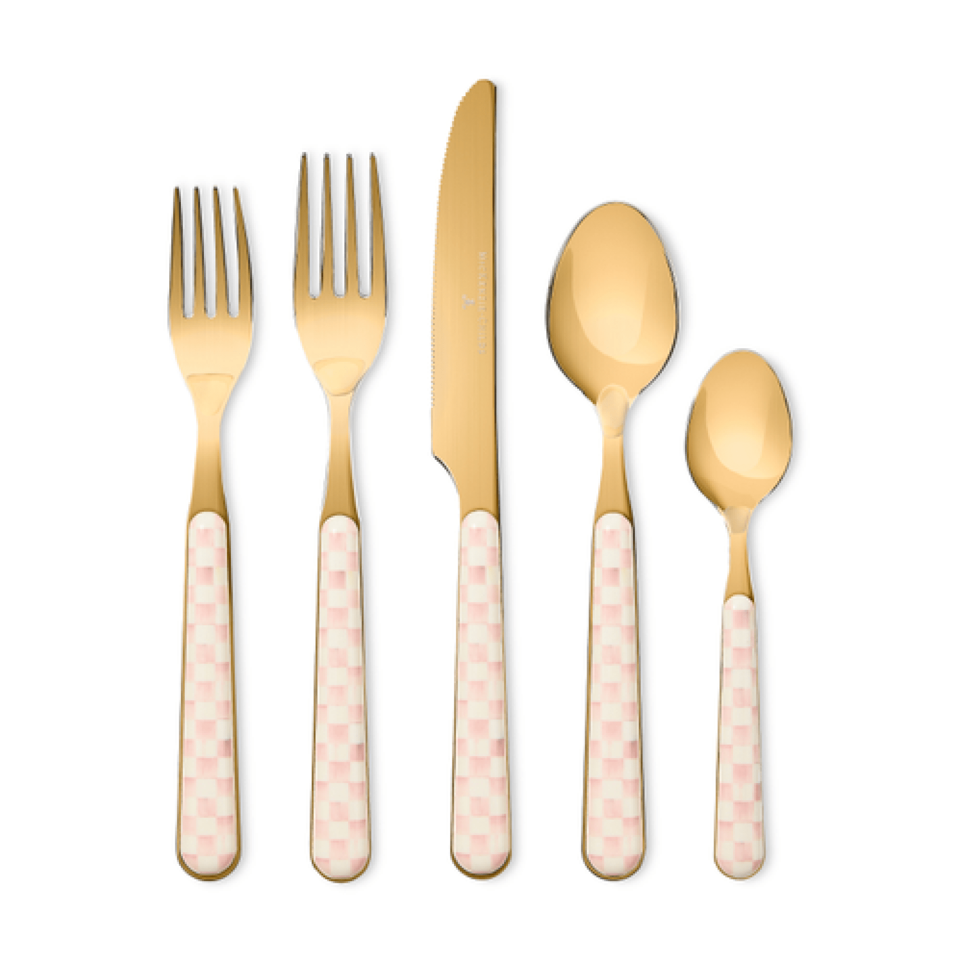 rosy check bistro flatware 5 piece place setting 69 rosy check bistro flatware 5 piece place setting 69