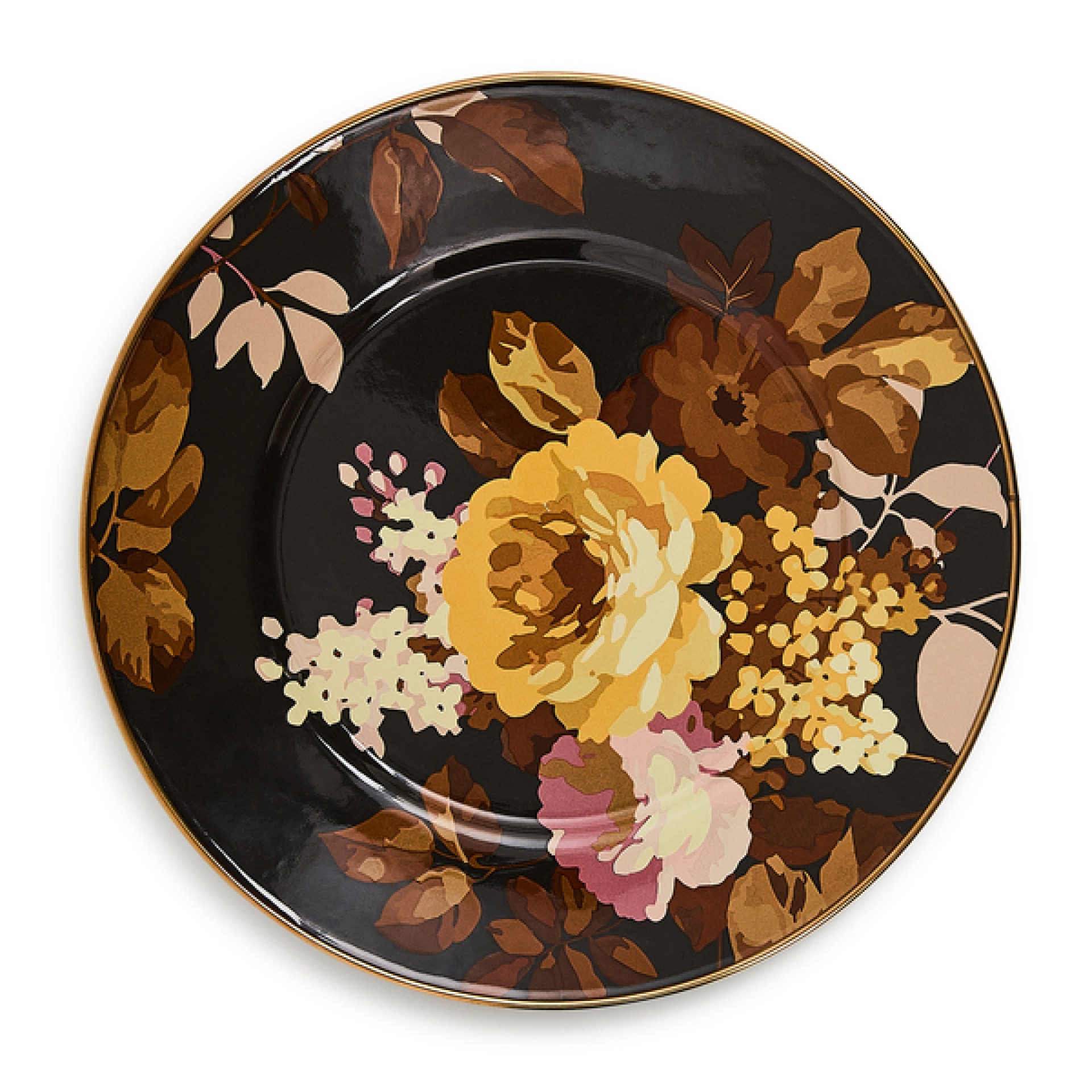 wild rose brown salad plate 6 wild rose brown salad plate 6