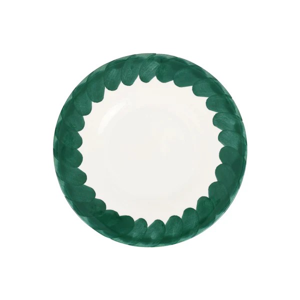 Lisbon Green Brushstroke Salad Plate 21 Lisbon Green Brushstroke Salad Plate 21