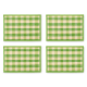 green woven check straw placemats, set of 4 5 green woven check straw placemats, set of 4 5