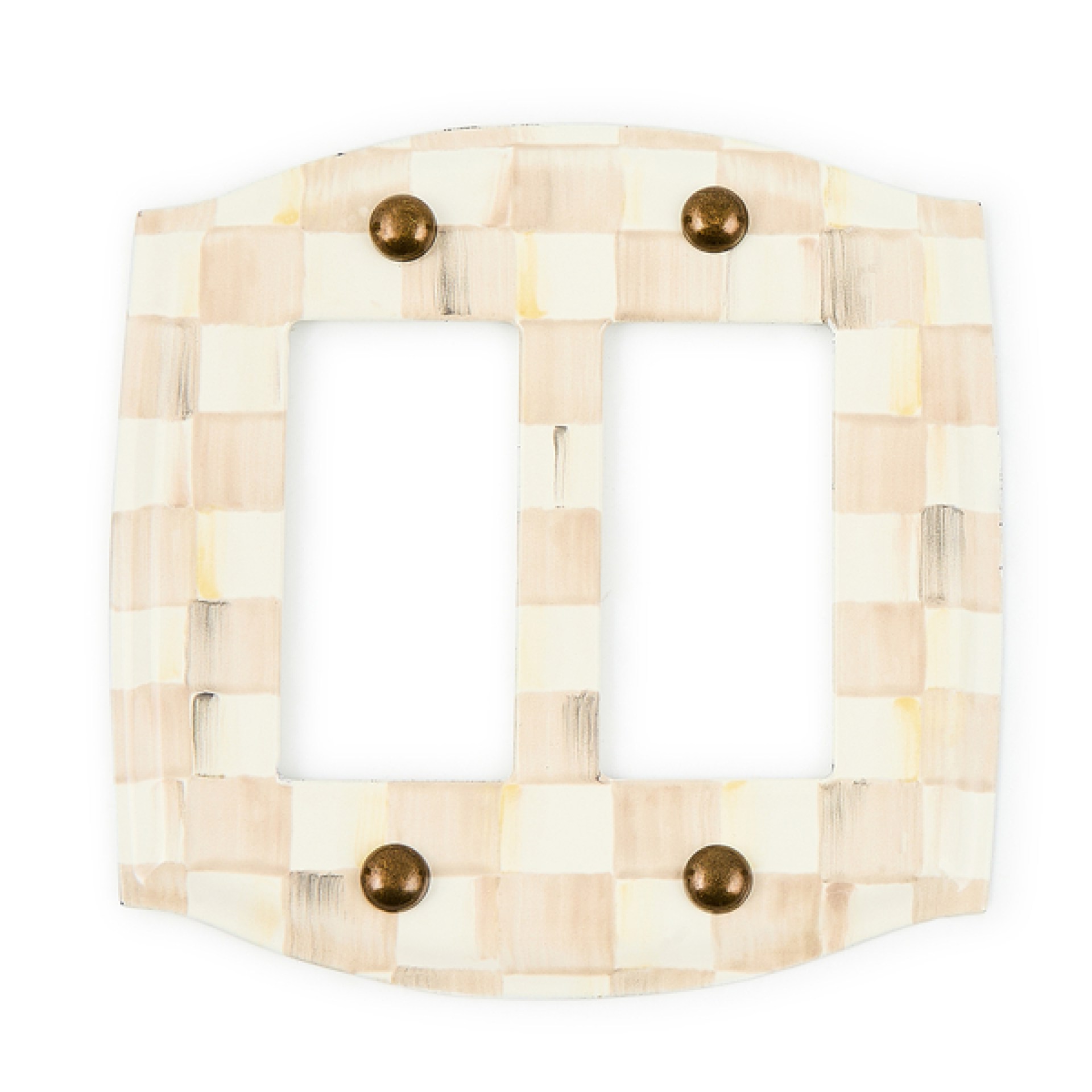 mocha check double rocker switch plate 119 mocha check double rocker switch plate 119