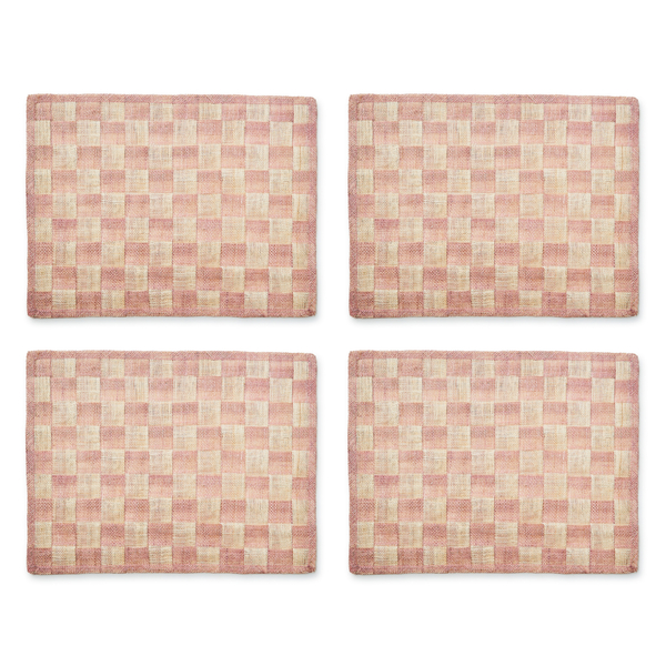 pink sinamay placemats, set of 4 43 pink sinamay placemats, set of 4 43