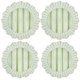 Cabana Stripe Melamine Dinner Plate Set/4 - Seagrass 74 Cabana Stripe Melamine Dinner Plate Set/4 - Seagrass 74