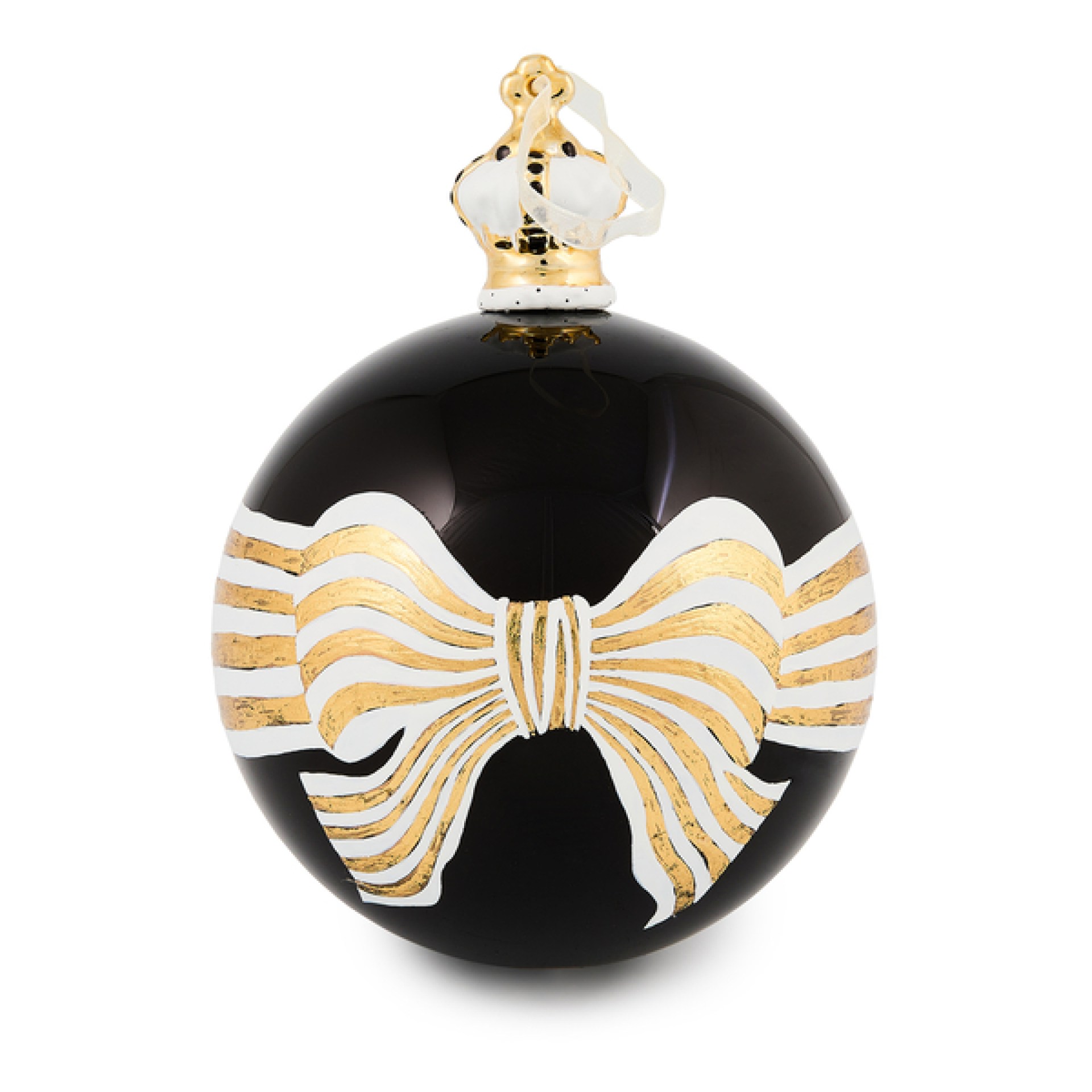 courtly noel bow glass ball ornament 134 courtly noel bow glass ball ornament 134