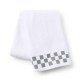 bath towel with grey check border 115 bath towel with grey check border 115