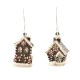 gingerbread glass house ornaments, set of 2 140 gingerbread glass house ornaments, set of 2 140