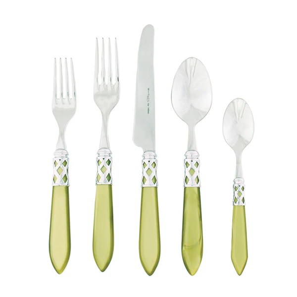 Aladdin Brilliant Five-Piece Place Setting Green Silk 1 Aladdin Brilliant Five-Piece Place Setting Green Silk 1