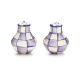violet check salt & pepper shakers 89 violet check salt & pepper shakers 89