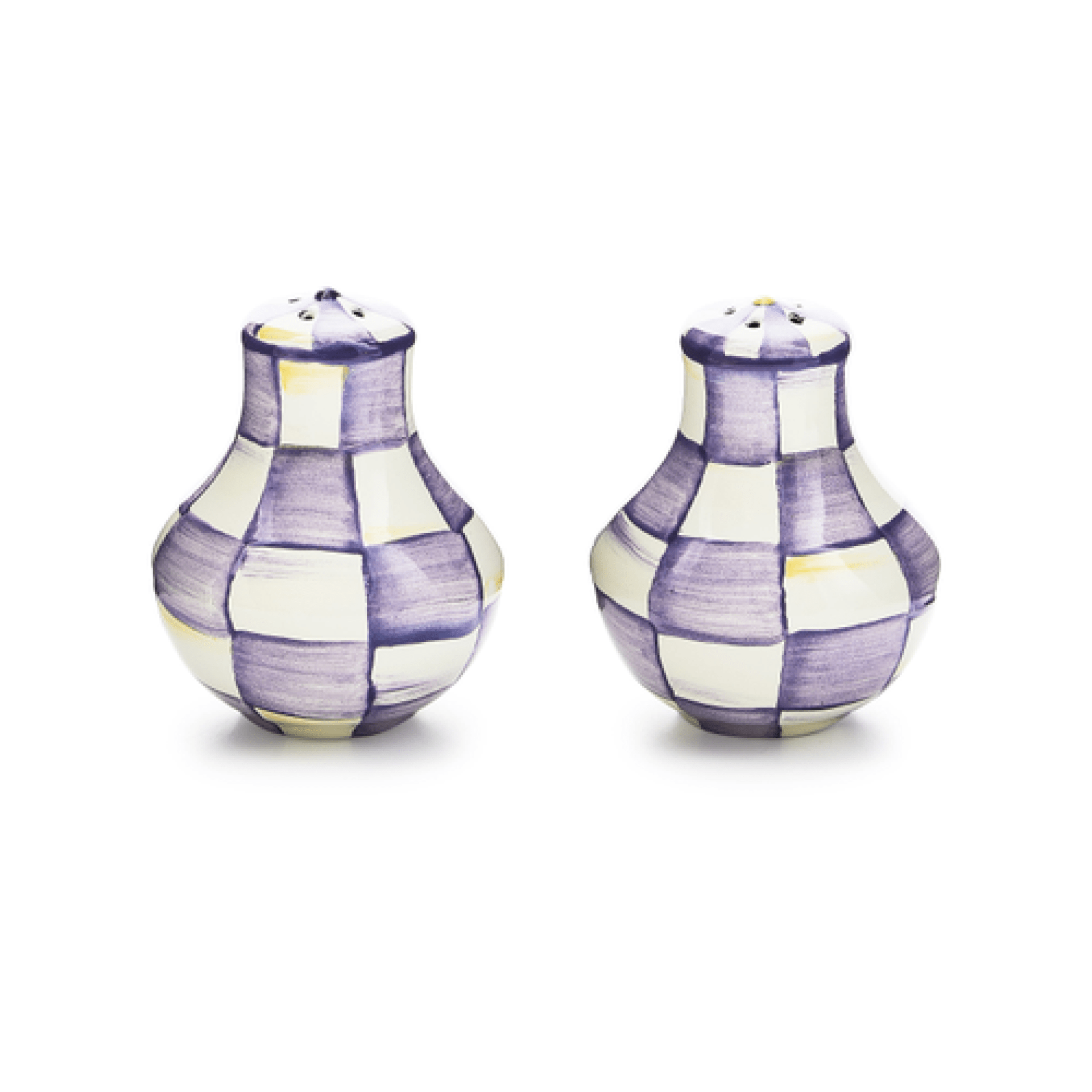 violet check salt & pepper shakers 89 violet check salt & pepper shakers 89