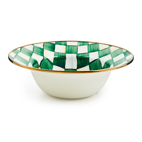emerald check serving bowl 17 emerald check serving bowl 17