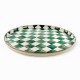 emerald check round tray 43 emerald check round tray 43