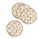 mocha check appetizer plates, set of 4 171 mocha check appetizer plates, set of 4 171