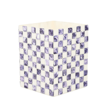violet check capiz waste bin 20 violet check capiz waste bin 20