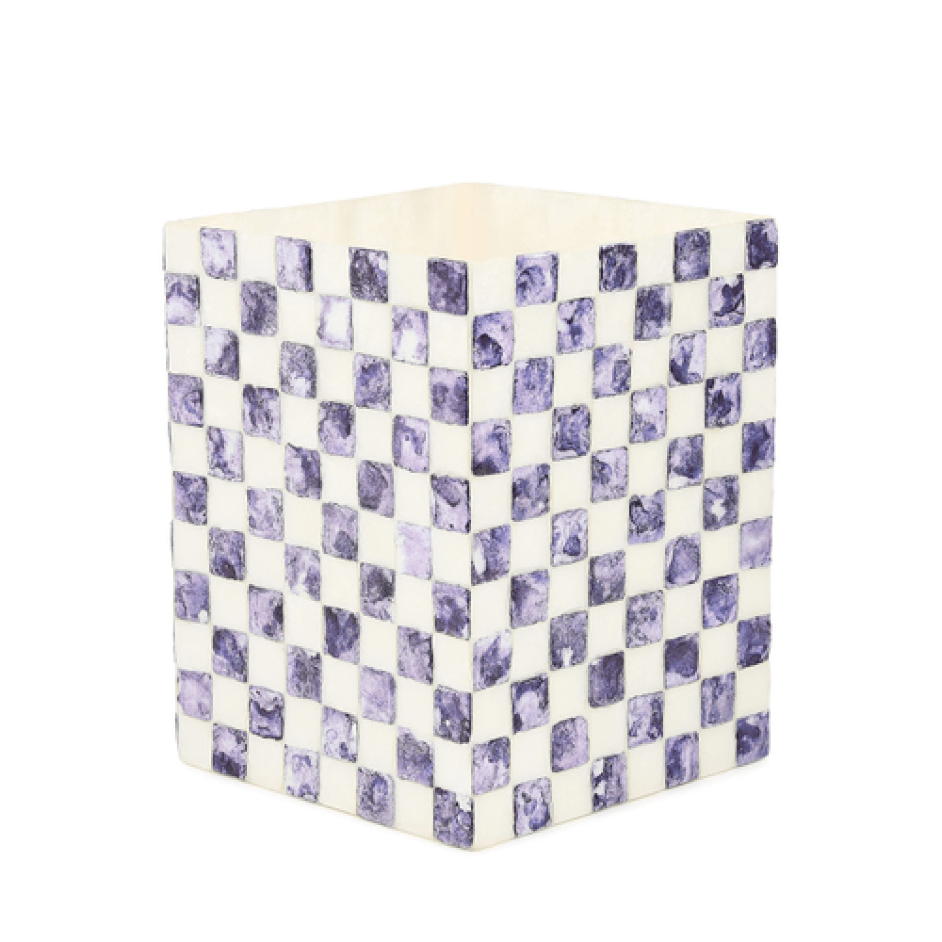 violet check capiz waste bin 20 violet check capiz waste bin 20
