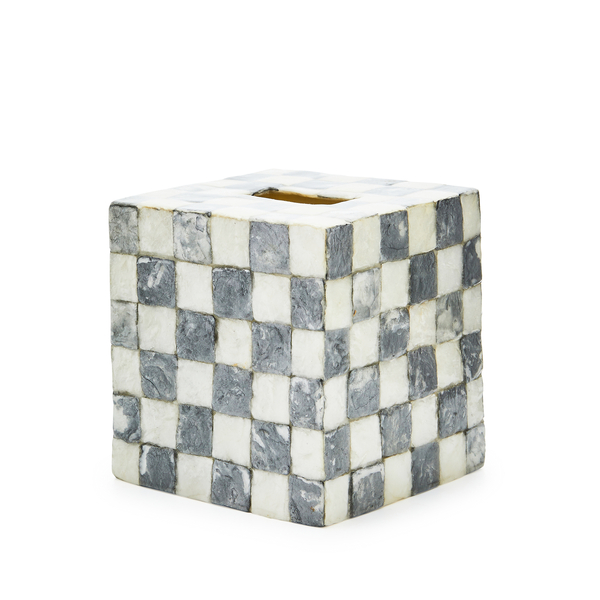 sterling check capiz boutique tissue box cover 107 sterling check capiz boutique tissue box cover 107