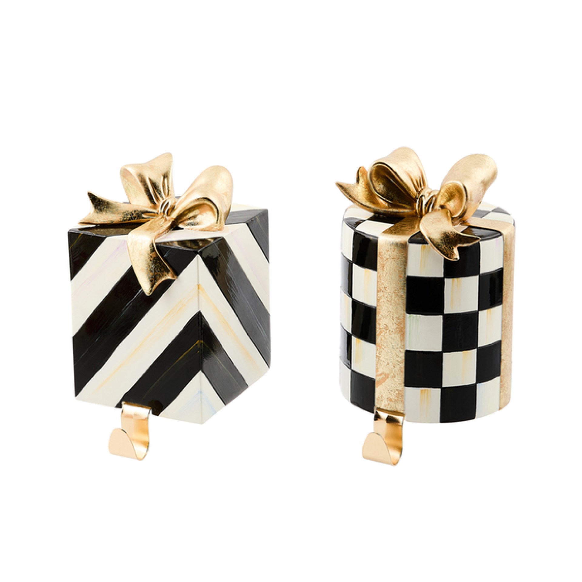 courtly noel gift box stocking holders, set of 2 64 courtly noel gift box stocking holders, set of 2 64