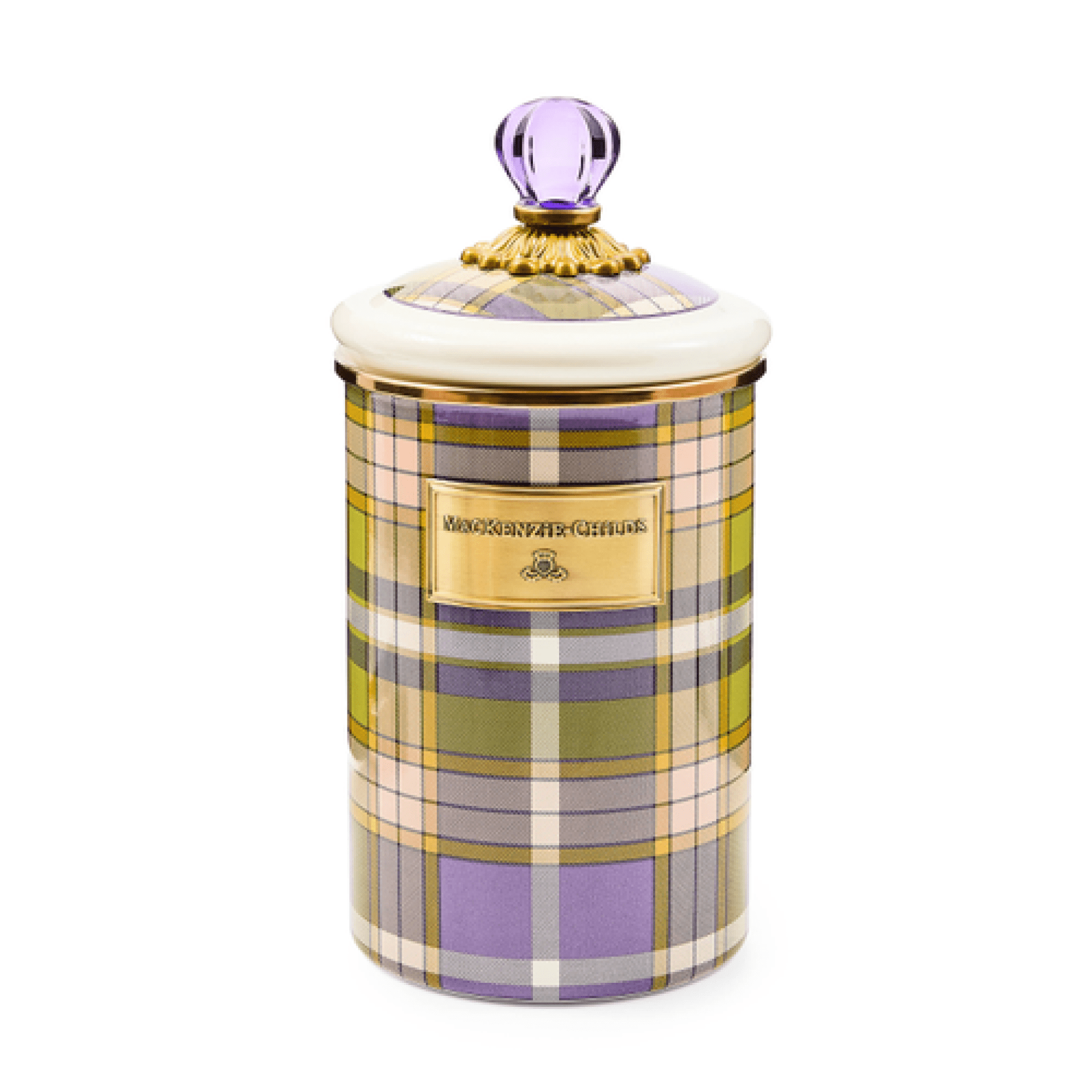 tartan violet large canister 87 tartan violet large canister 87