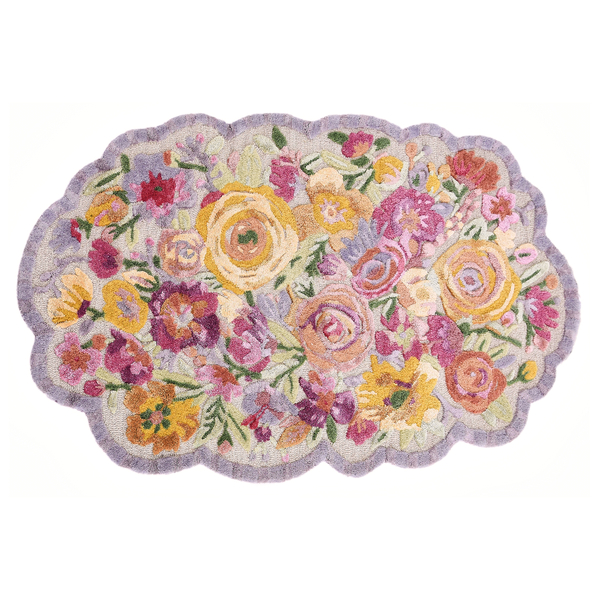 scalloped flower meadow 3 x 5 rug 72 scalloped flower meadow 3 x 5 rug 72