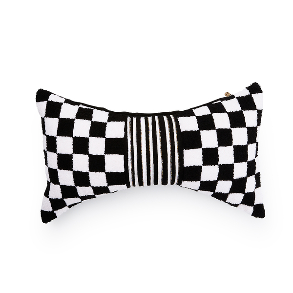 black check bow throw pillow 179 black check bow throw pillow 179