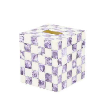 violet check capiz boutique tissue box cover 12 violet check capiz boutique tissue box cover 12