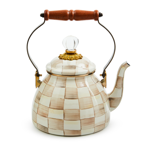 mocha check 2 quart tea kettle 47 mocha check 2 quart tea kettle 47
