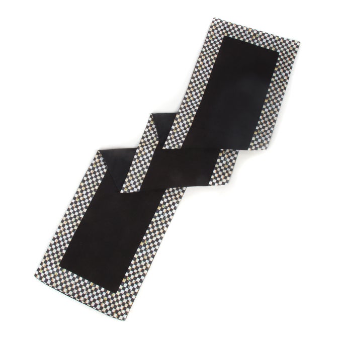 Courtly Check Black Table Runner 2 Courtly Check Black Table Runner 2
