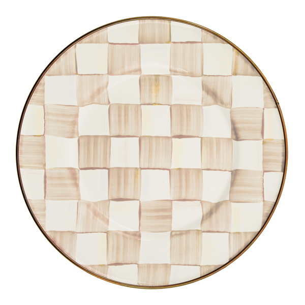 mocha check salad plate 26 mocha check salad plate 26