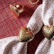 Berry & Thread Heart Napkin Ring Set/4 - Gold 18 Berry & Thread Heart Napkin Ring Set/4 - Gold 18