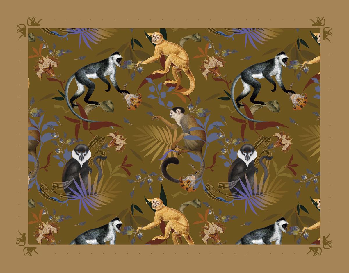 PLACEMAT BROWN MONKEYS 23 PLACEMAT BROWN MONKEYS 23