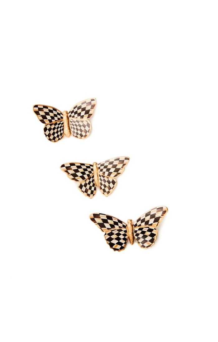 courtly check butterfly magnets, set of 3 75 courtly check butterfly magnets, set of 3 75