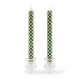emerald check flameless dinner candles, set of 2 29 emerald check flameless dinner candles, set of 2 29