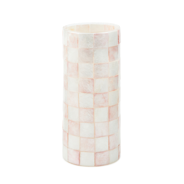 rosy check capiz small vase 96 rosy check capiz small vase 96