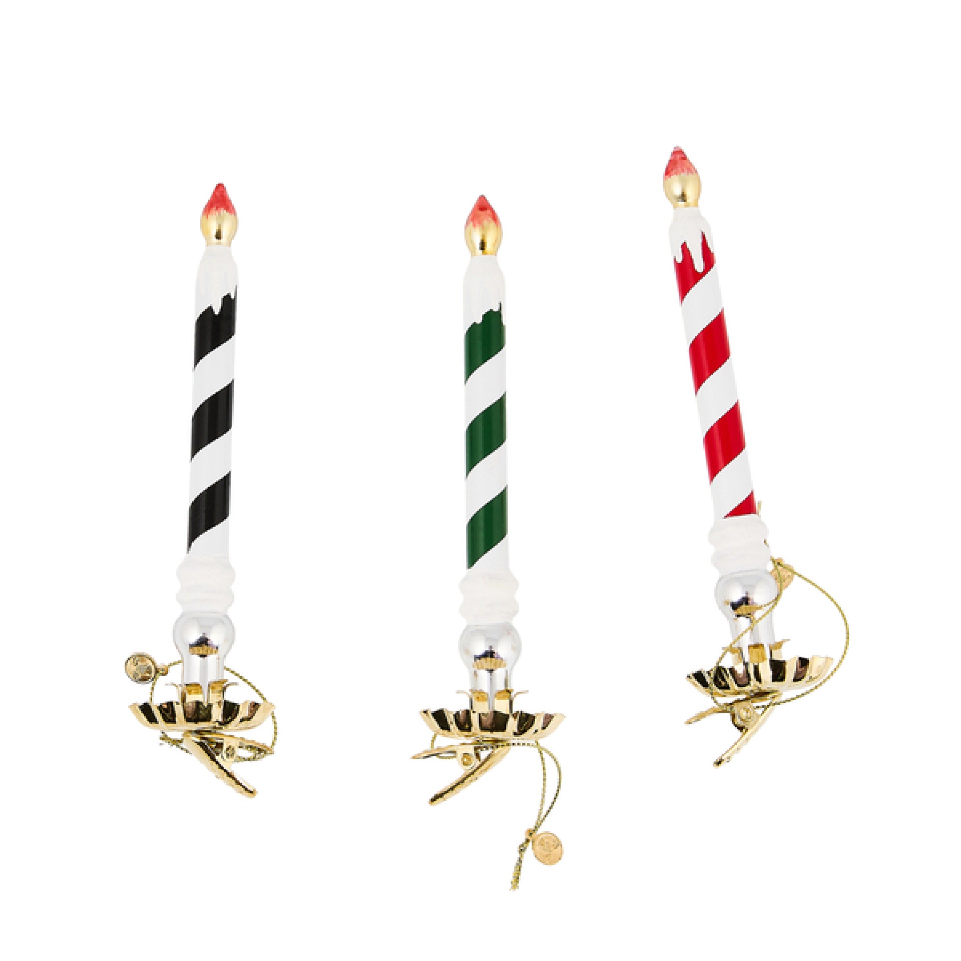 check it out glass candle clips, set of 3 132 check it out glass candle clips, set of 3 132