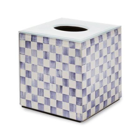 violet check glass boutique tissue cover 27 violet check glass boutique tissue cover 27