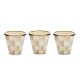 mocha check herb pots, set of 3 63 mocha check herb pots, set of 3 63