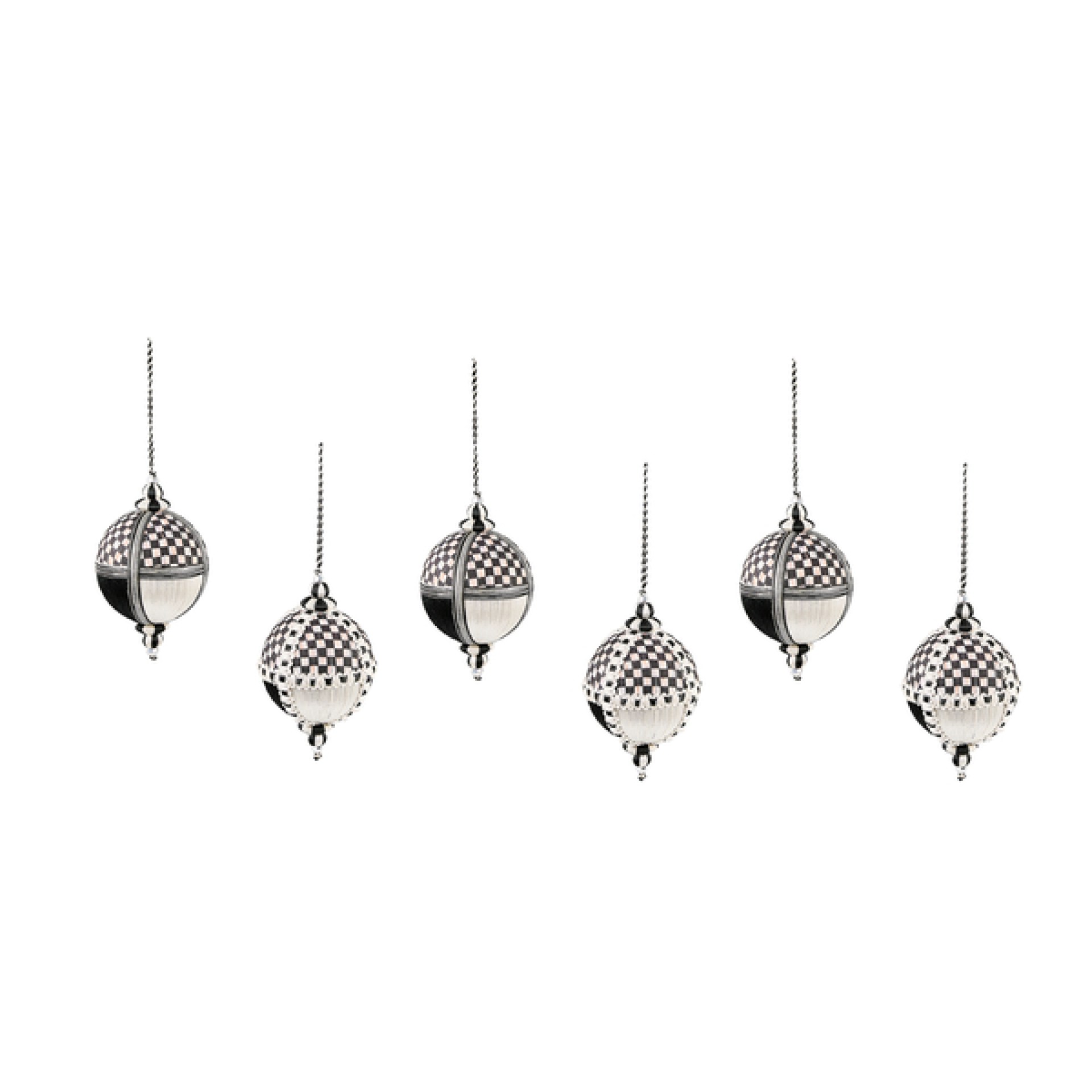 courtly patchwork fabric ball ornaments, set of 6 128 courtly patchwork fabric ball ornaments, set of 6 128