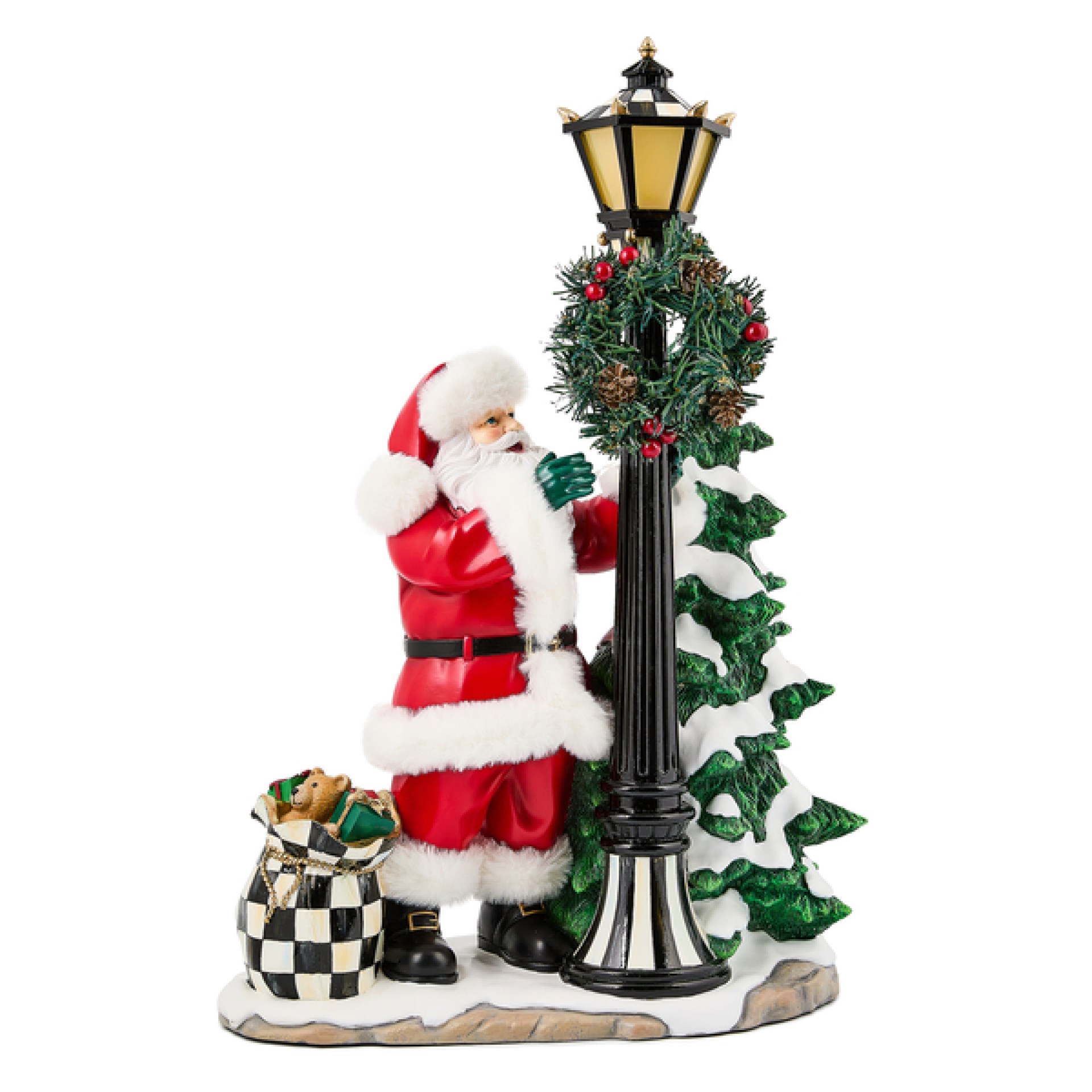 santa by lamp post illuminated figure 44 santa by lamp post illuminated figure 44