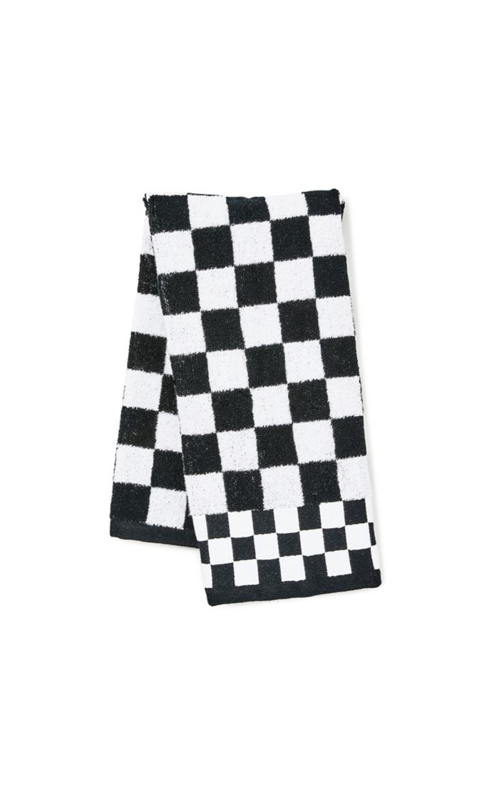 black check hand towel 34 black check hand towel 34