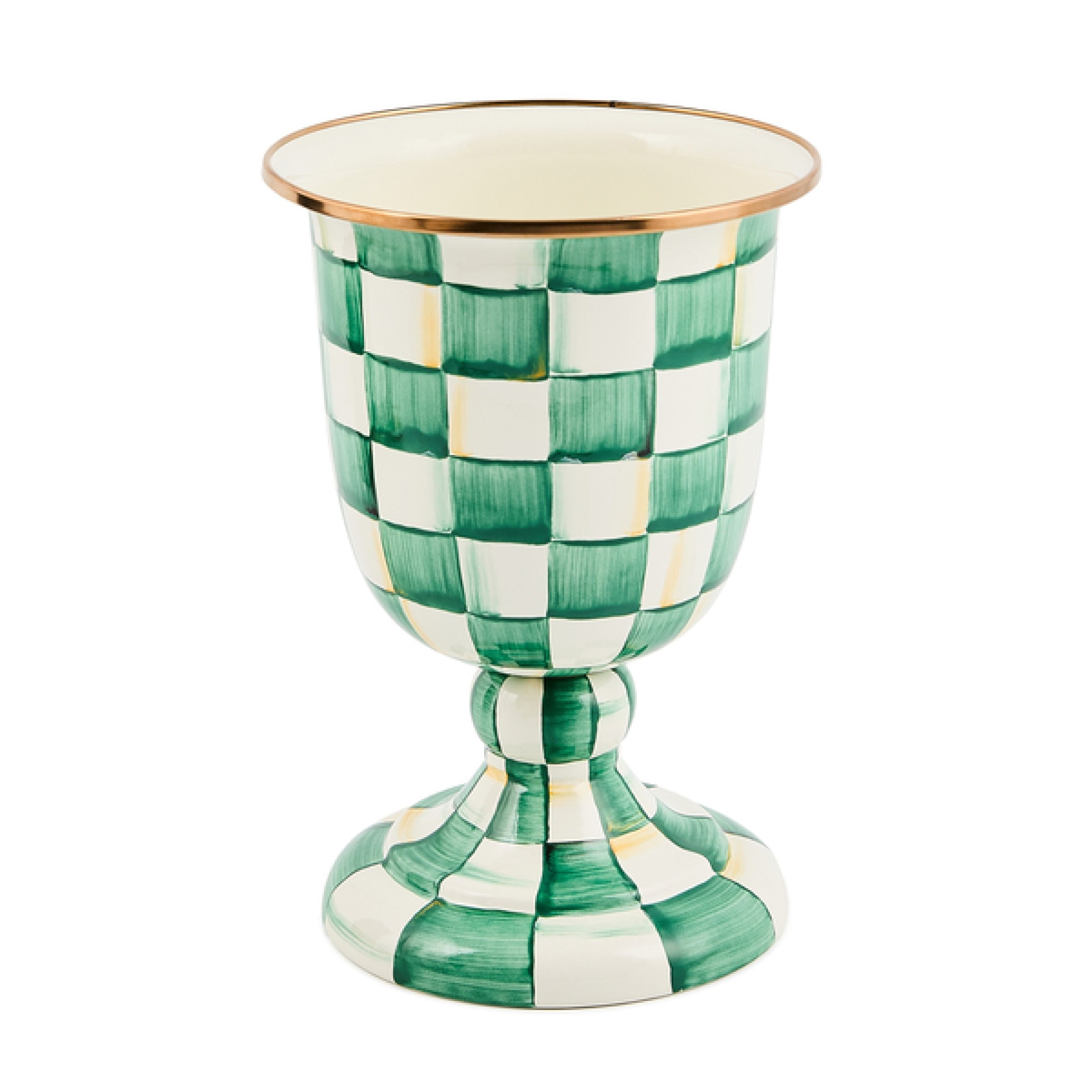 emerald check pedestal vase 87 emerald check pedestal vase 87