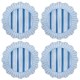 Cabana Stripe Melamine Dinner Plate Set/4 - Ocean 76 Cabana Stripe Melamine Dinner Plate Set/4 - Ocean 76