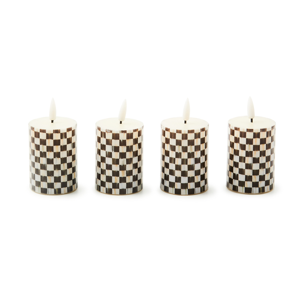 courtly check flameless votives, set of 4 73 courtly check flameless votives, set of 4 73