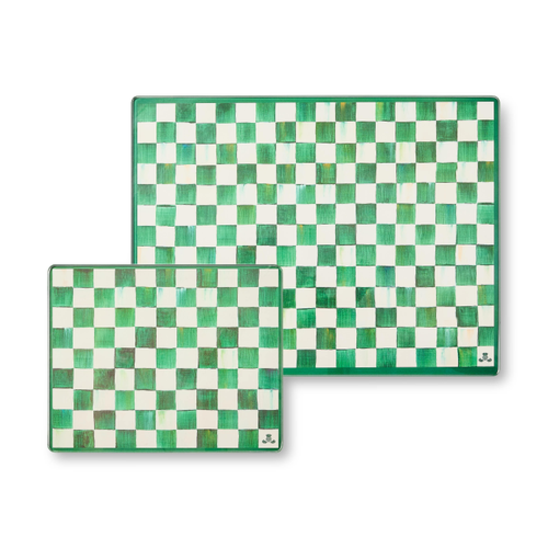 emerald check glass cutting boards, set of 2 46 emerald check glass cutting boards, set of 2 46