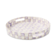 violet check capiz round tray 14 violet check capiz round tray 14
